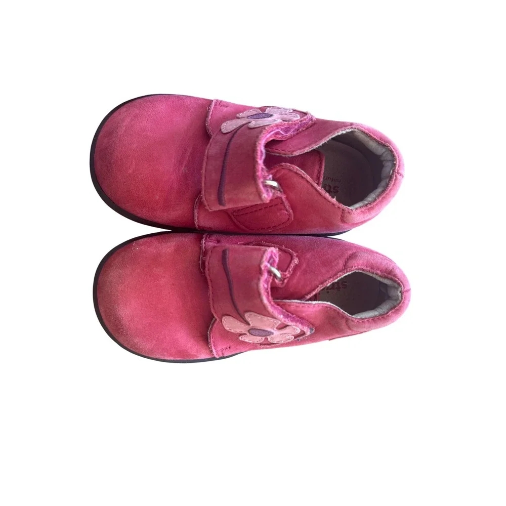 Stride Rite Baby Girls‎ Pink Leather Flower Accent Shoes Size 6.5W